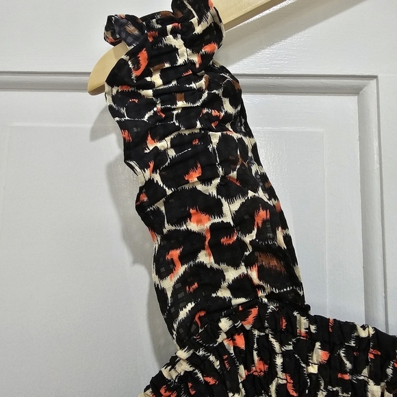 Who What Wear Leopard Print Ruffle Top Size XL - Picture 7 of 11